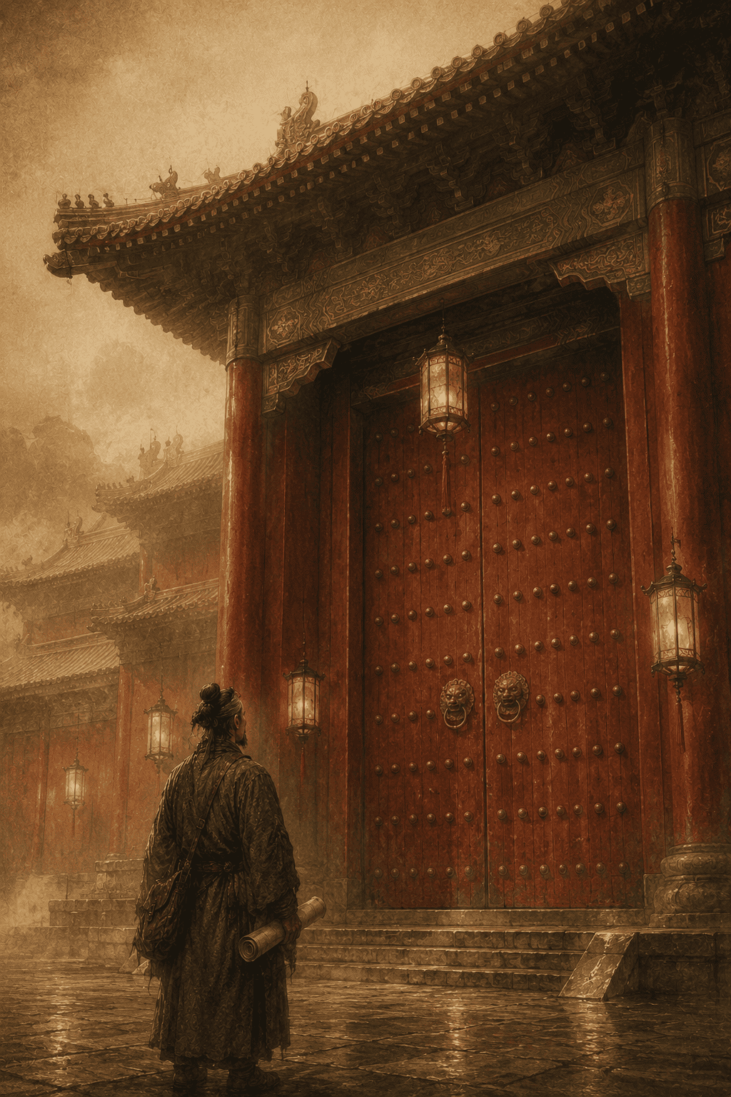 The Envoy entering the forbidden office