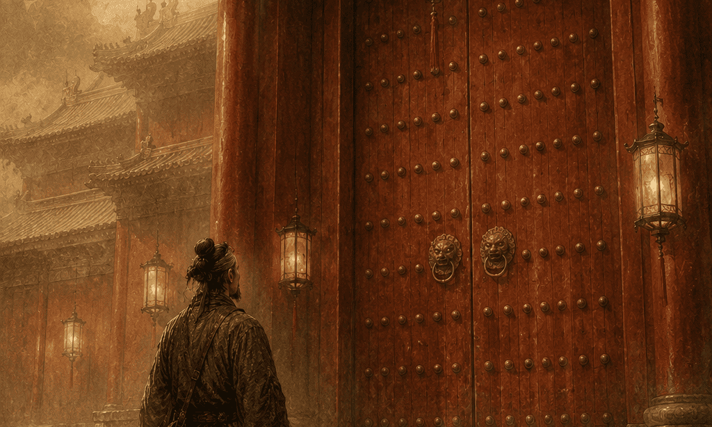 The Envoy entering the forbidden office